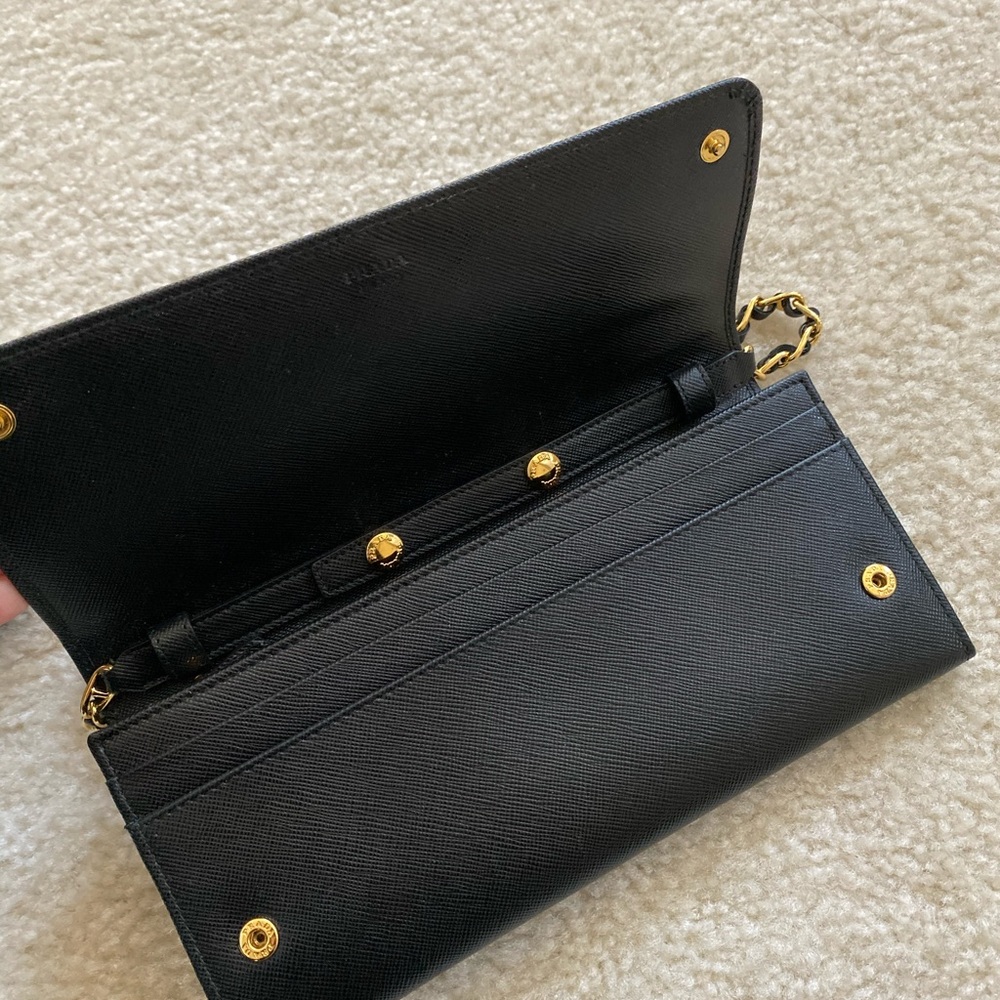 Prada Black Wallet on Chain - Picture 3 of 5